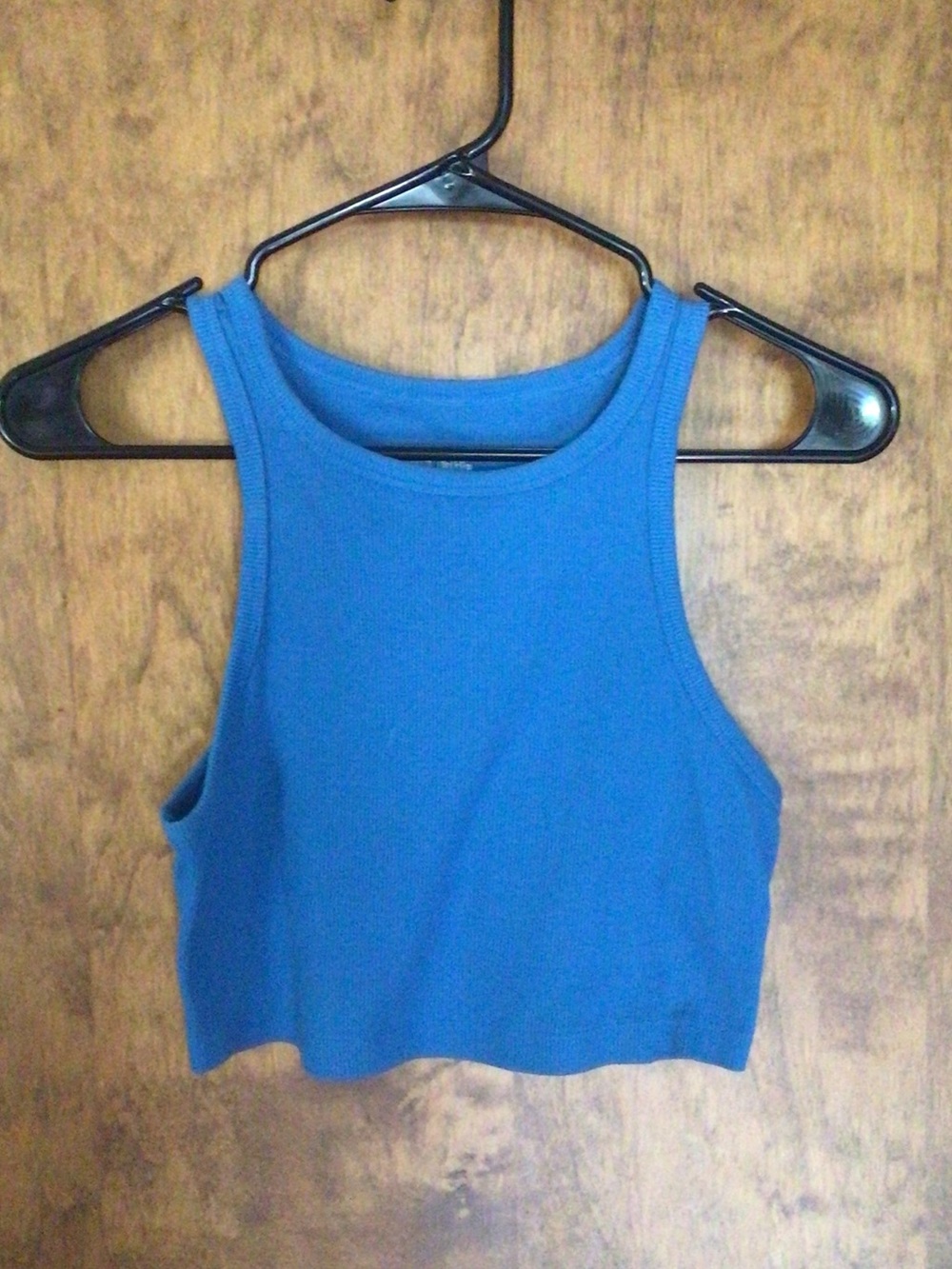 wild fable Blue Ribbed Crop Tank